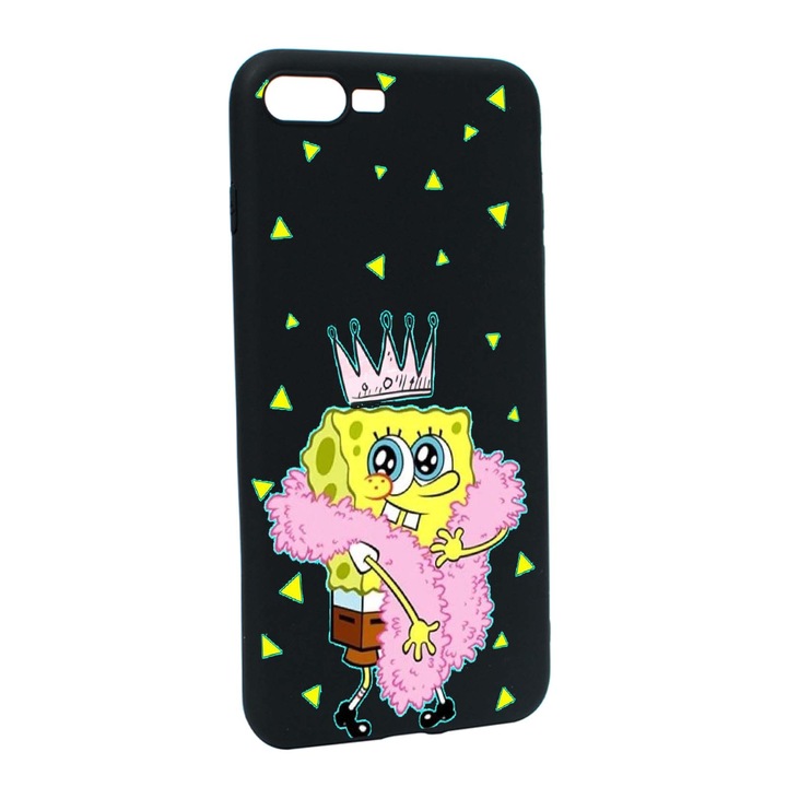Husa de protectie Spongebob, pentru Apple iPhone 7 Plus / 8 Plus, rezistenta la uzura, anti-alunecare, din silicon Premium, B597