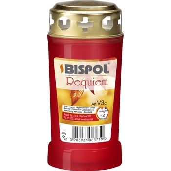 Candela din plastic cu capac V3 - culoare rosie (bax de 18 buc.) Candela din plastic cu capac V3 - culoare rosie (bax de 18 buc.)