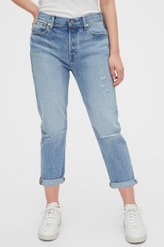 GAP, Blugi mom fit cu detalii cu aspect deteriorat, Albastru deschis, 27 GAP, Blugi mom fit cu detalii cu aspect deteriorat, Albastru deschis, 27