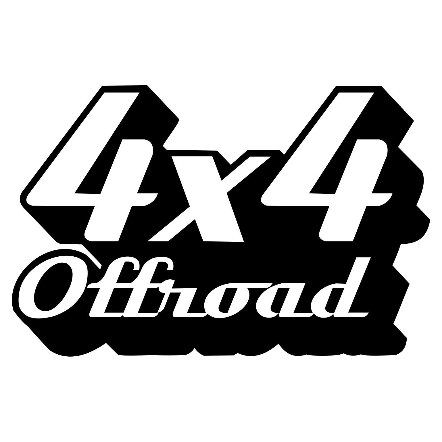 Sticker auto, culoare negra, off road, 4x4