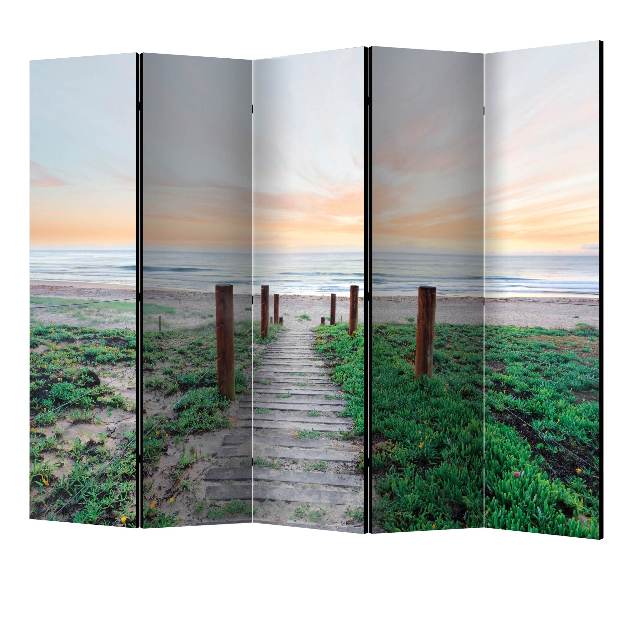 Paravan din 5 parti - Printre iarba II - 225 x 172 cm