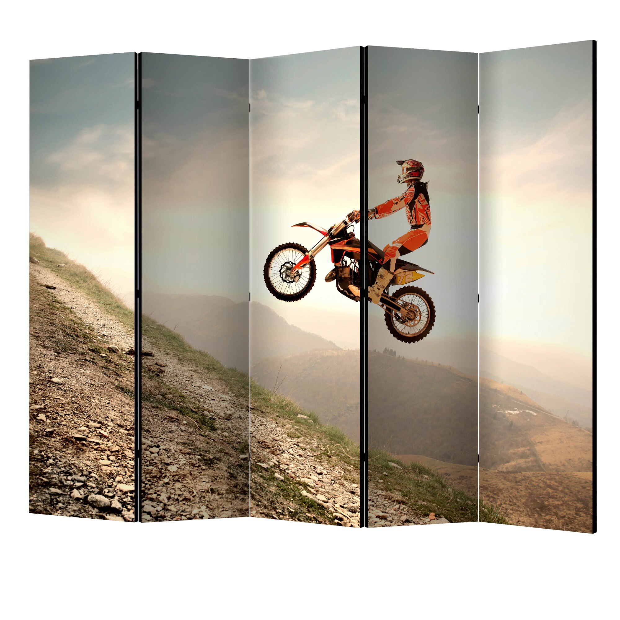 Paravan din 5 parti - Sportul motor II - 225 x 172 cm