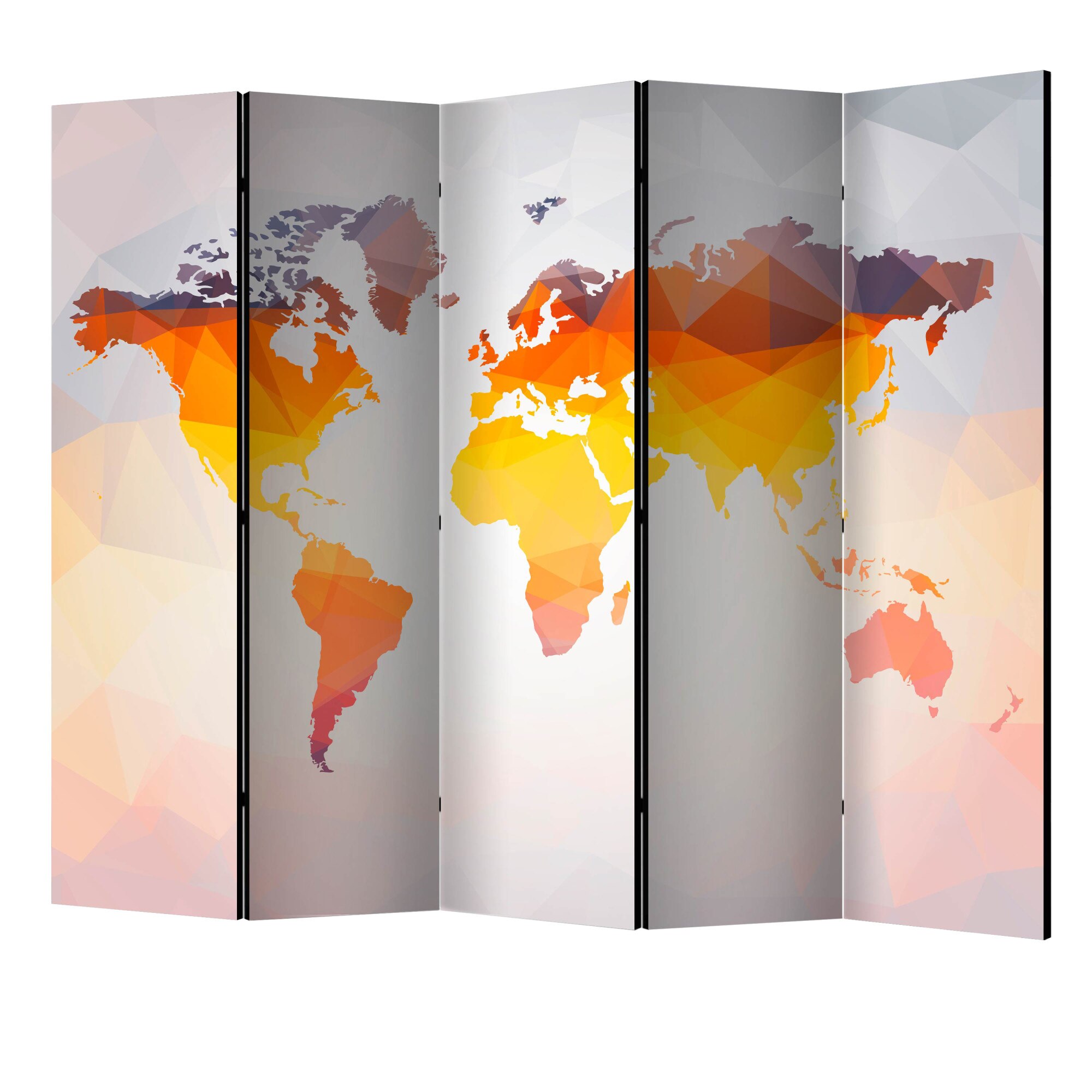 Paravan din 5 parti - Rusty II - 225 x 172 cm