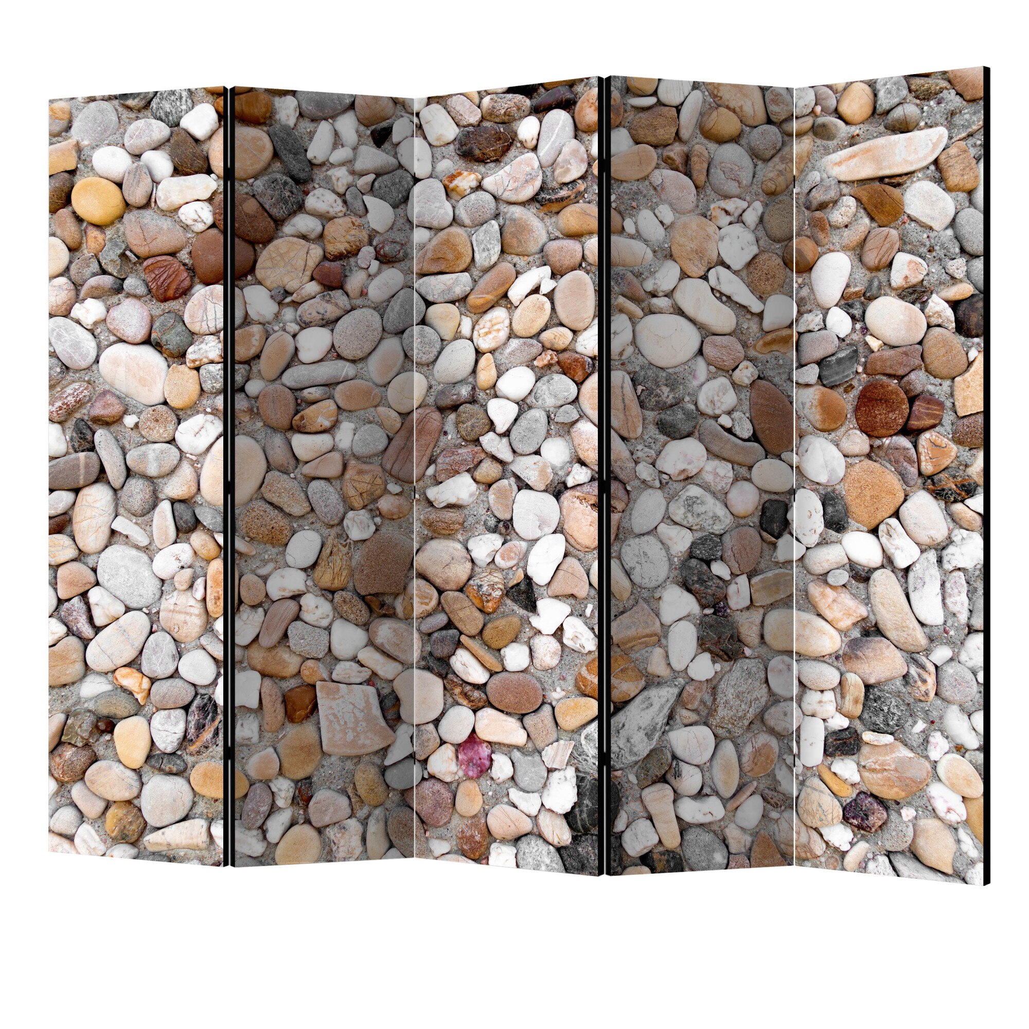 Paravan din 5 parti - Stone beach II - 225 x 172 cm