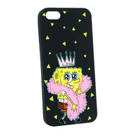 Husa de protectie Spongebob, pentru Apple iPhone SE / 5S / 5, rezistenta la uzura, anti-alunecare, din silicon Premium, B597