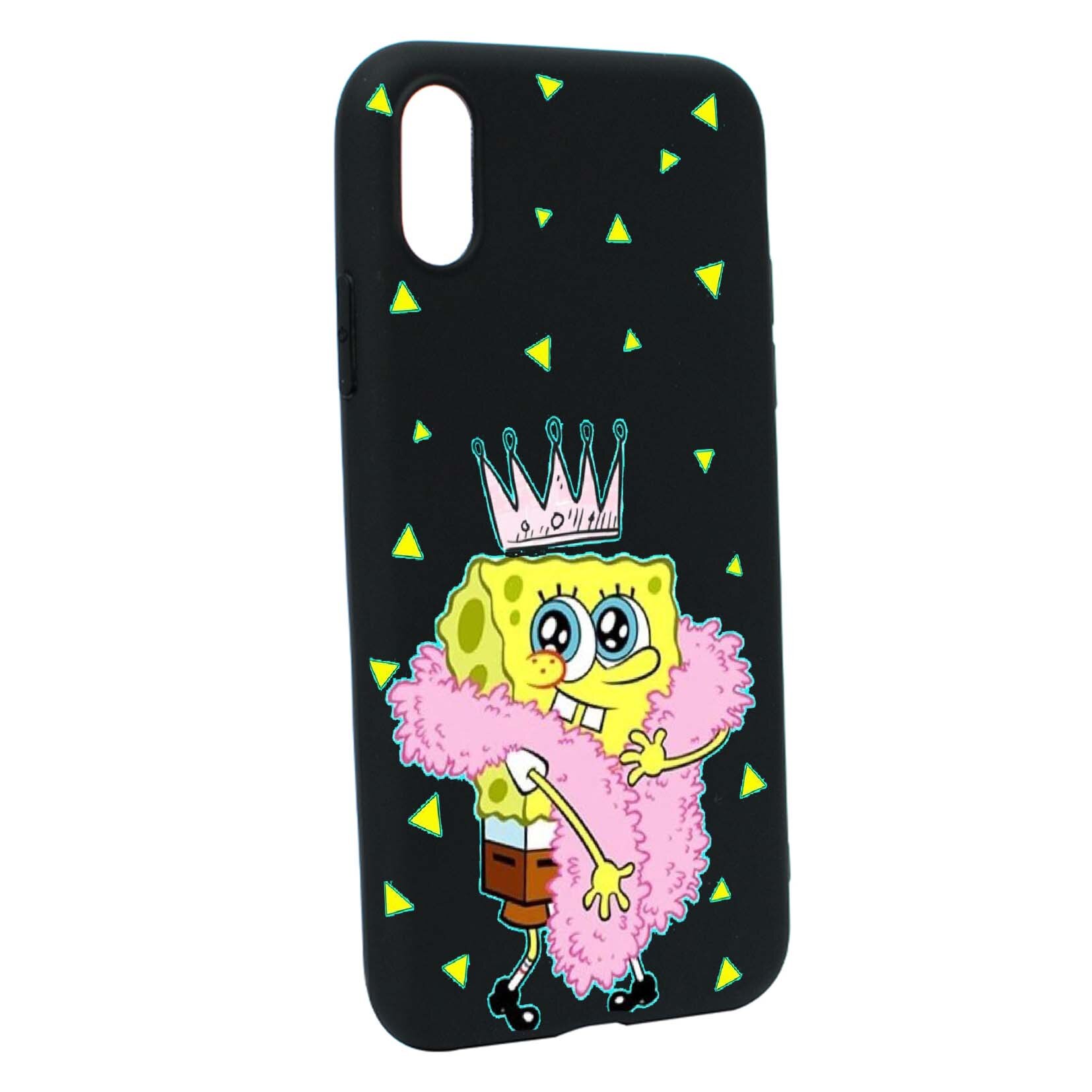 Husa de protectie Spongebob, pentru Apple iPhone XS Max, rezistenta la uzura, anti-alunecare, din silicon Premium, B597