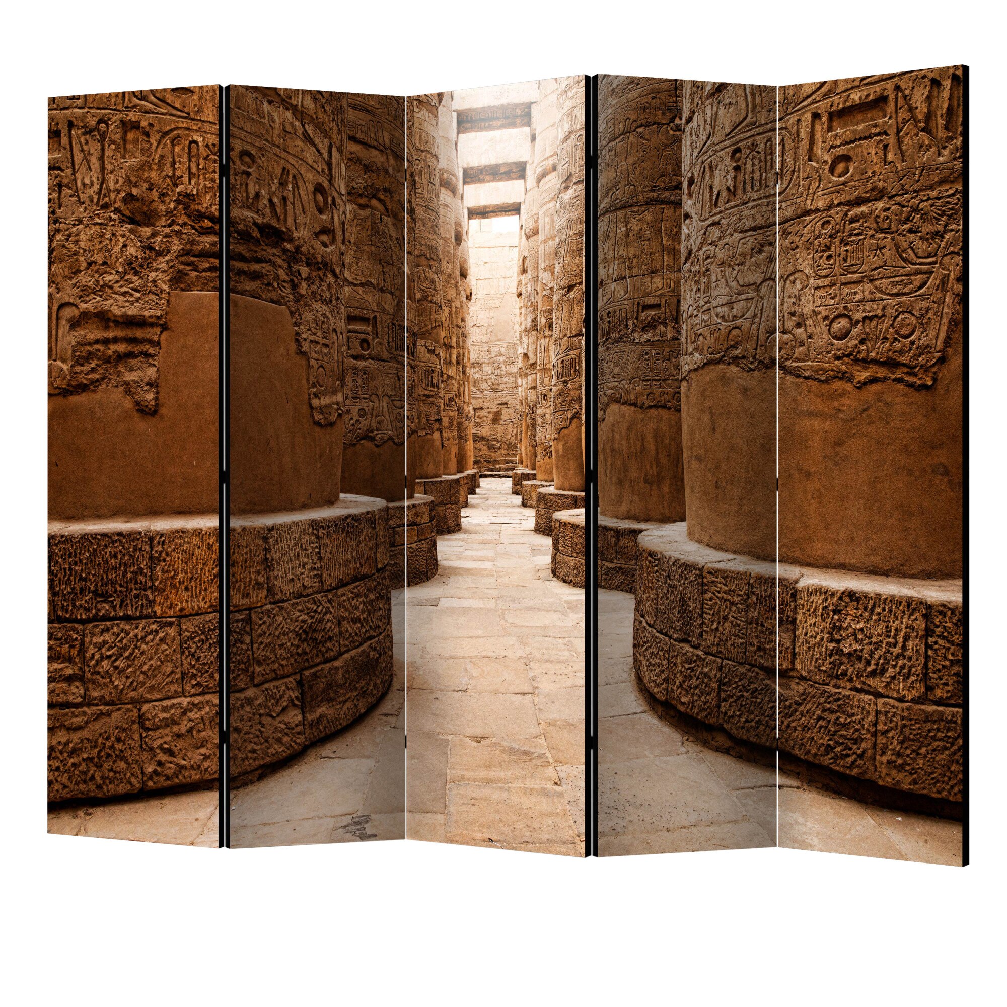 Paravan din 5 parti - Templul lui karnak egiptul II - 225 x 172 cm