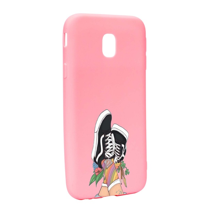 Husa de protectie Vans - Gym Shoes, pentru Samsung Galaxy J7 2018, rezistenta la uzura, anti-alunecare, din silicon Premium, P600