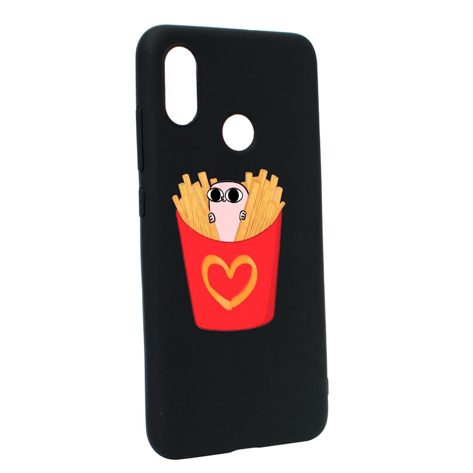 Husa de protectie I Love Chips, pentru Xiaomi Mi A2 Lite / Redmi 6 Pro, rezistenta la uzura, anti-alunecare, din silicon Premium, B602