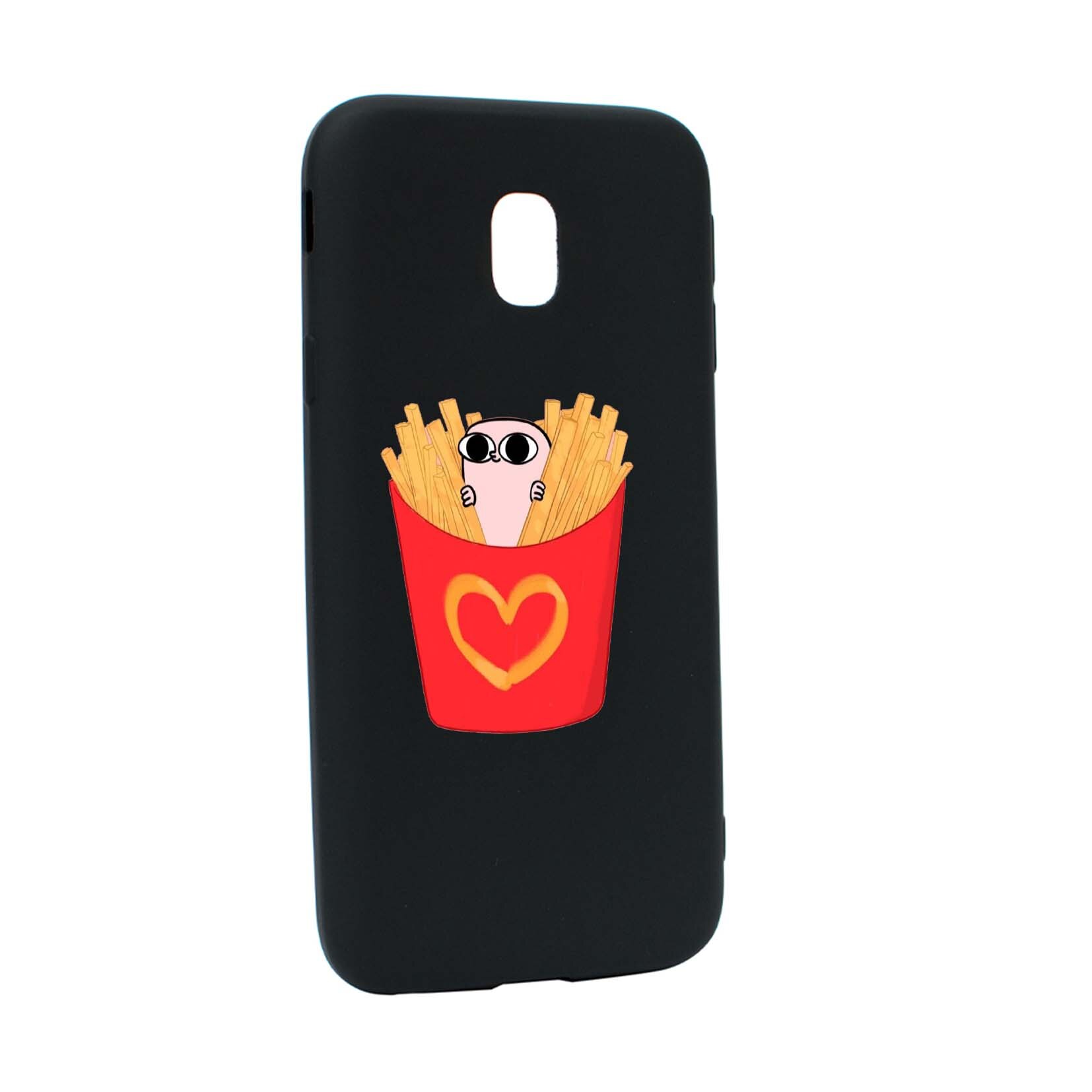 Husa de protectie I Love Chips, pentru Samsung Galaxy J3 2018, rezistenta la uzura, anti-alunecare, din silicon Premium, B602