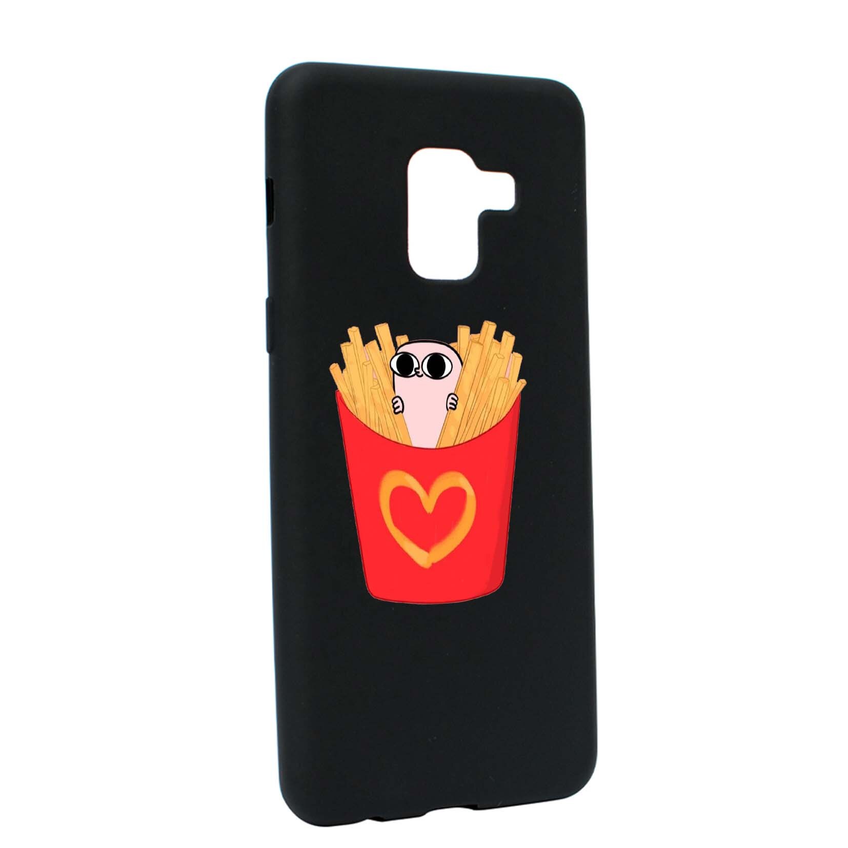Husa de protectie I Love Chips, pentru Samsung Galaxy A5 2018, rezistenta la uzura, anti-alunecare, din silicon Premium, B602