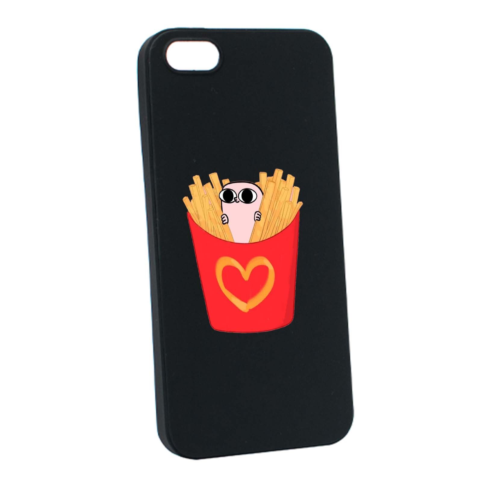 Husa de protectie I Love Chips, pentru Apple iPhone SE / 5S / 5, rezistenta la uzura, anti-alunecare, din silicon Premium, B602