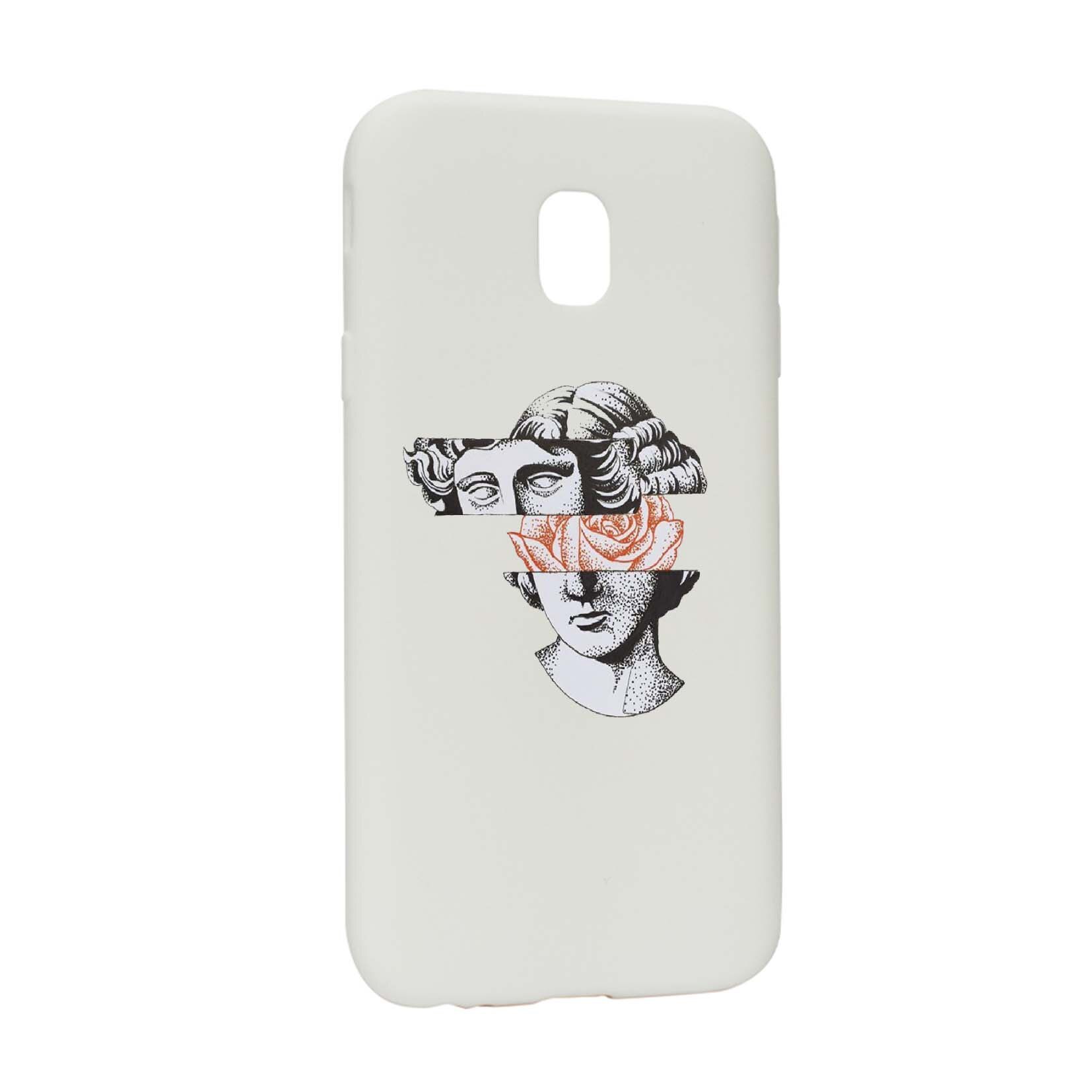 Husa de protectie Statue Rose, pentru Samsung Galaxy J3 2018, rezistenta la uzura, anti-alunecare, din silicon Premium, W604