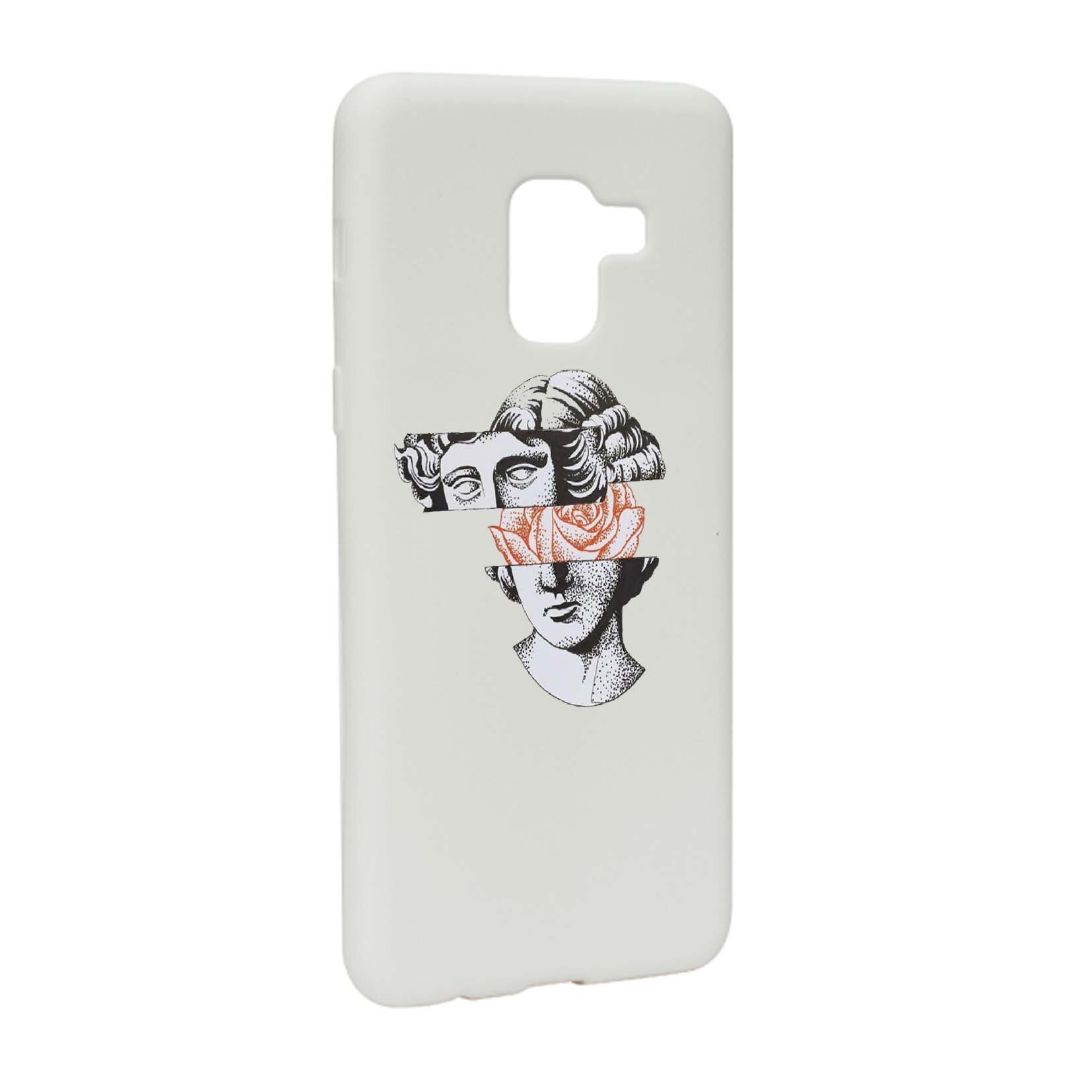 Husa de protectie Statue Rose, pentru Samsung Galaxy A5 2018, rezistenta la uzura, anti-alunecare, din silicon Premium, W604