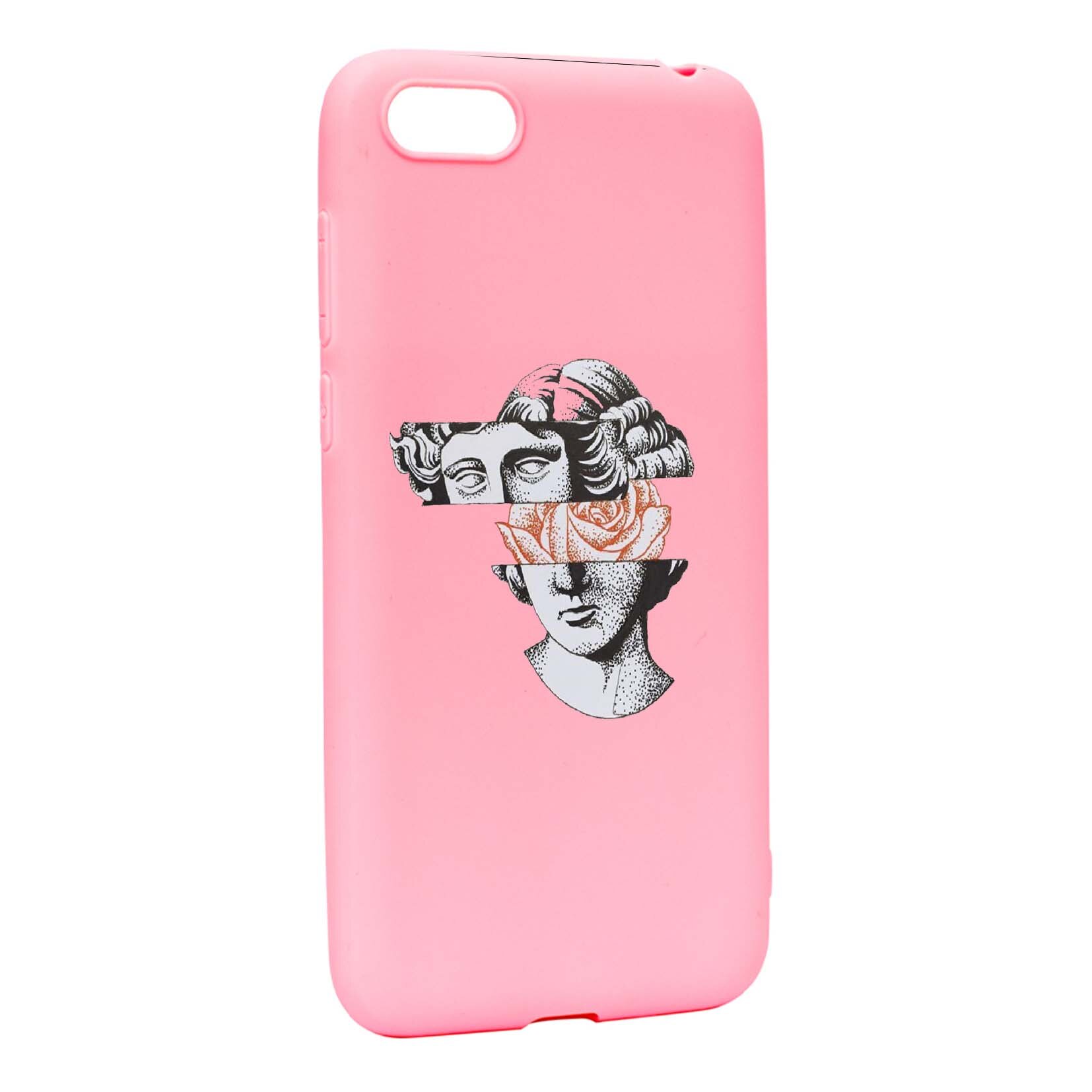 Husa de protectie Statue Rose, pentru Apple iPhone 7 / 8, rezistenta la uzura, anti-alunecare, din silicon Premium, P604