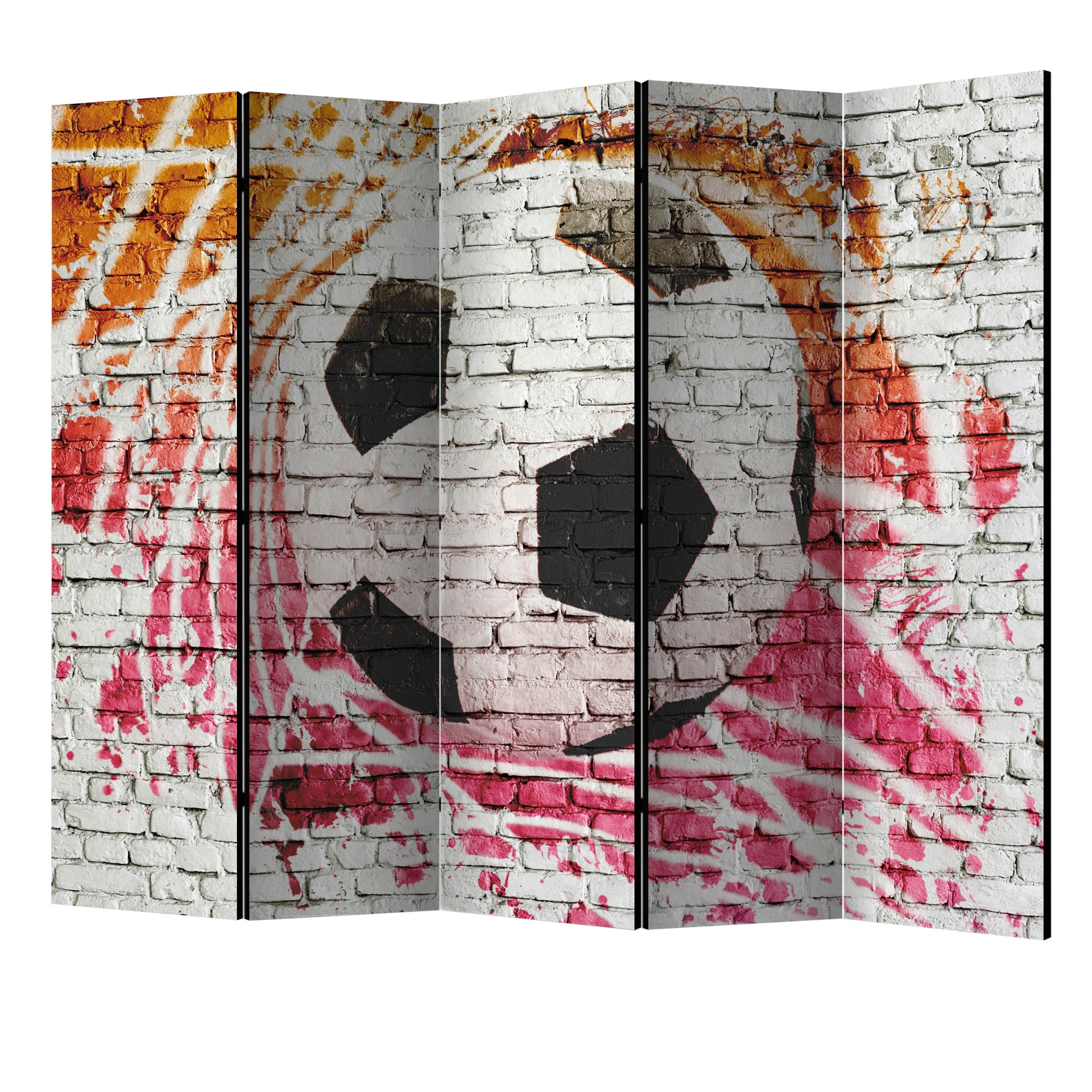 Paravan din 5 parti - Street football II - 225 x 172 cm