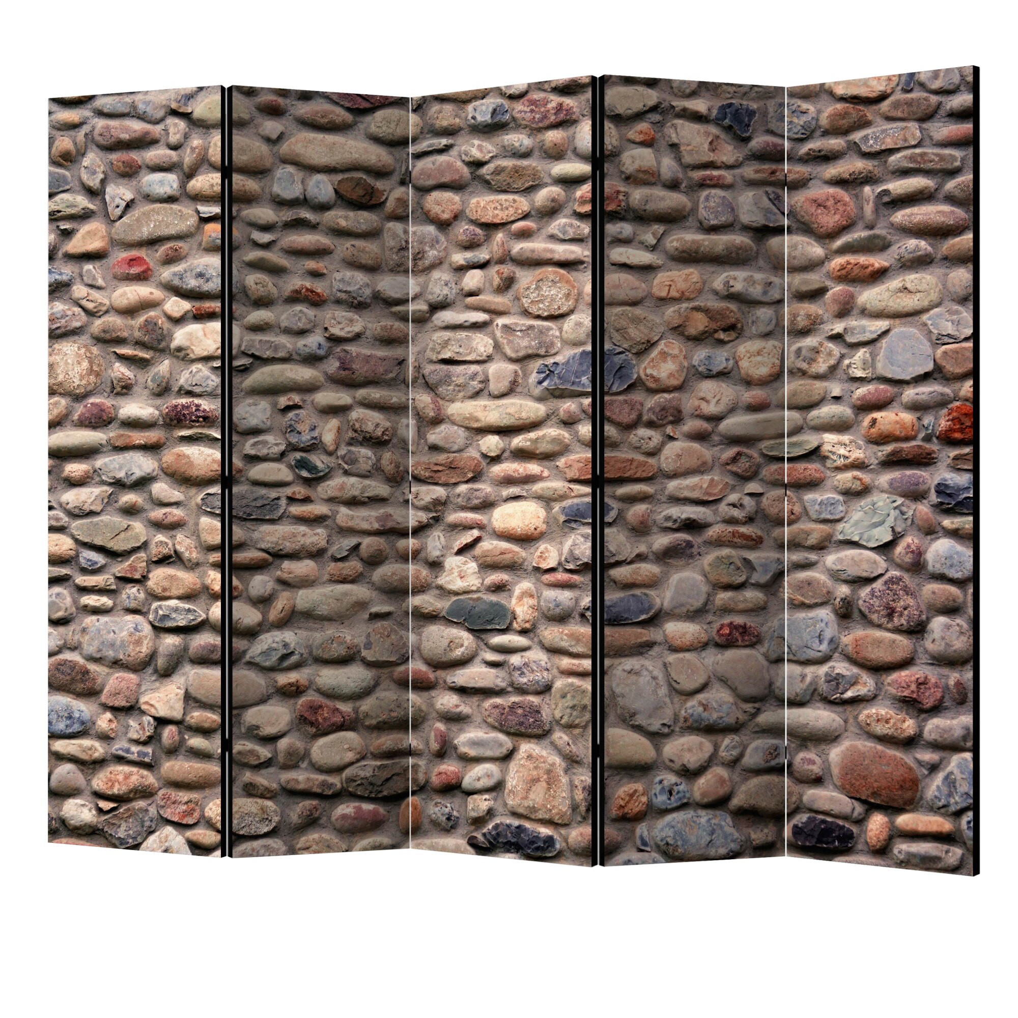 Paravan din 5 parti - Varietati pietroase II - 225 x 172 cm
