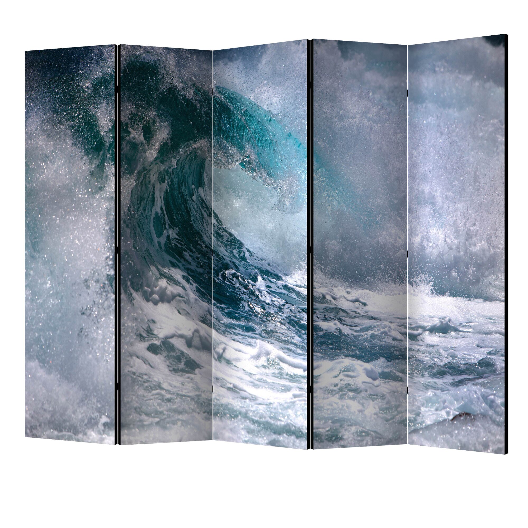 Paravan din 5 parti - Valul oceanului II - 225 x 172 cm