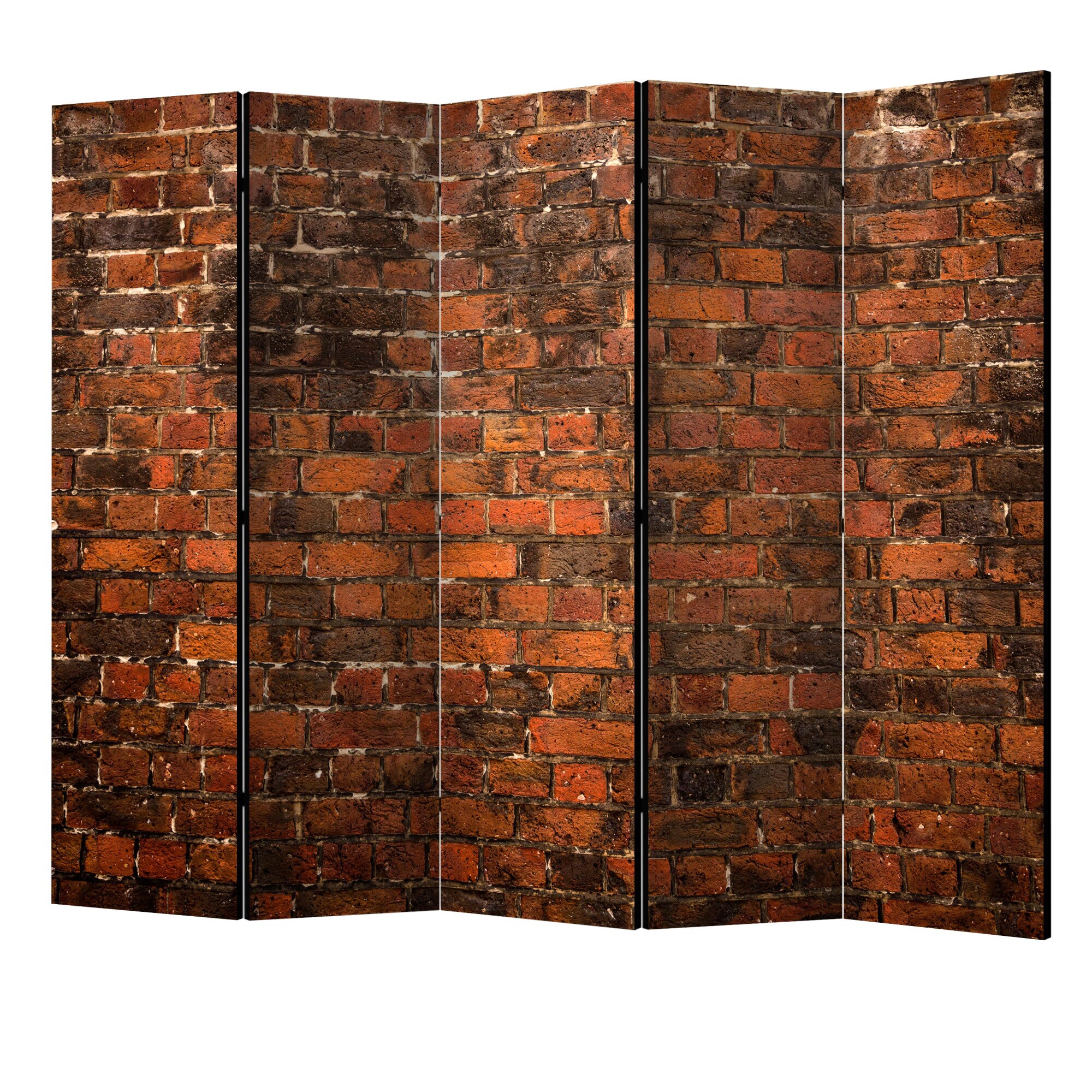 Paravan din 5 parti - Vechiul zid de caramida II - 225 x 172 cm