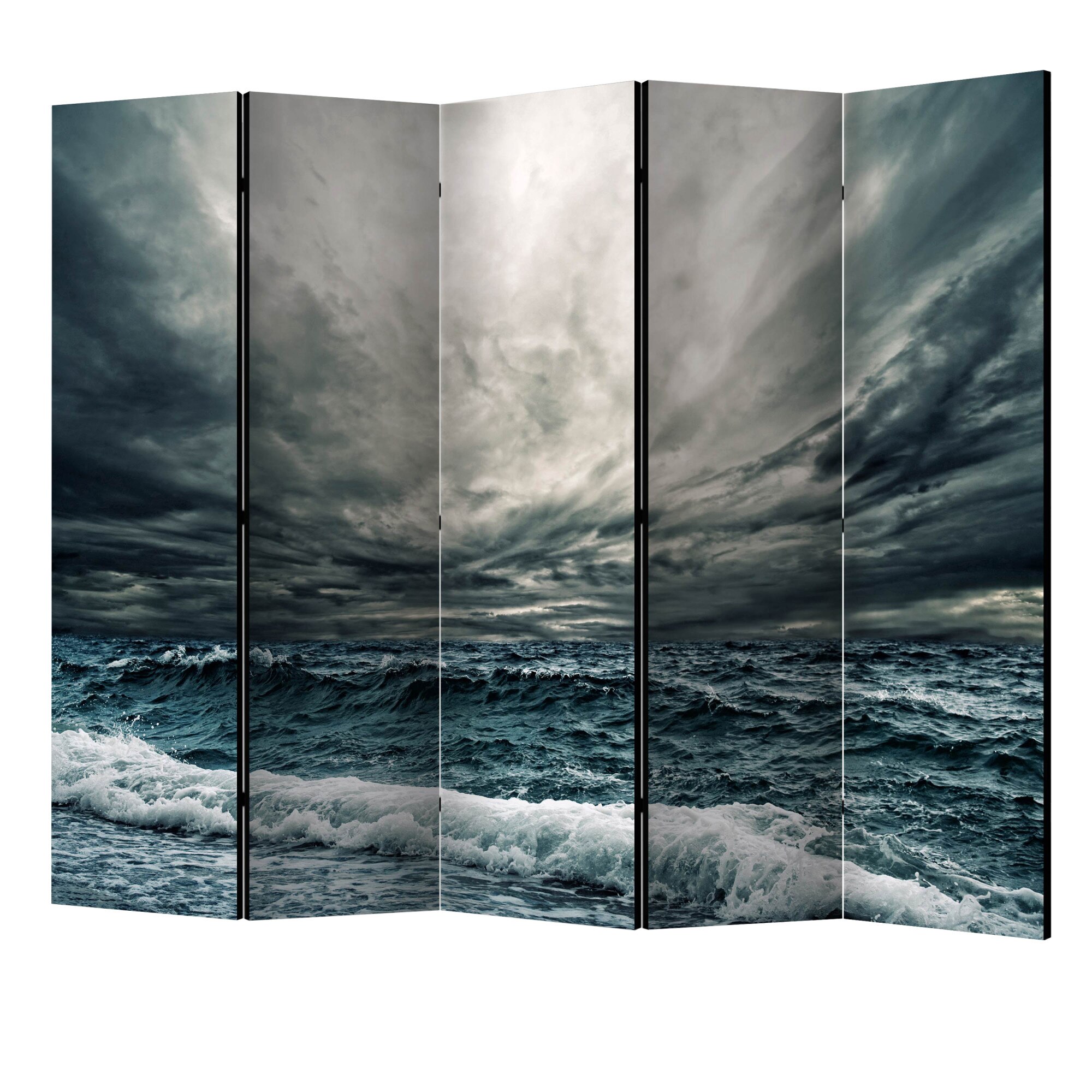 Paravan din 5 parti - Valurile oceanice II - 225 x 172 cm