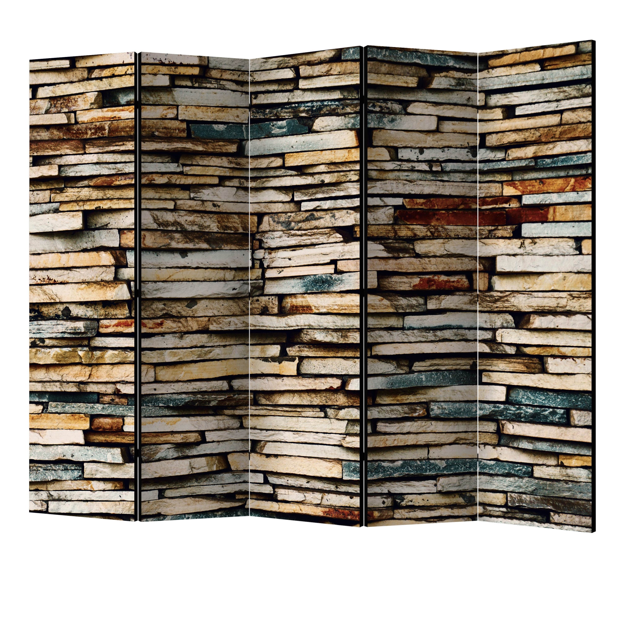 Paravan din 5 parti - Stony harmony II - 225 x 172 cm