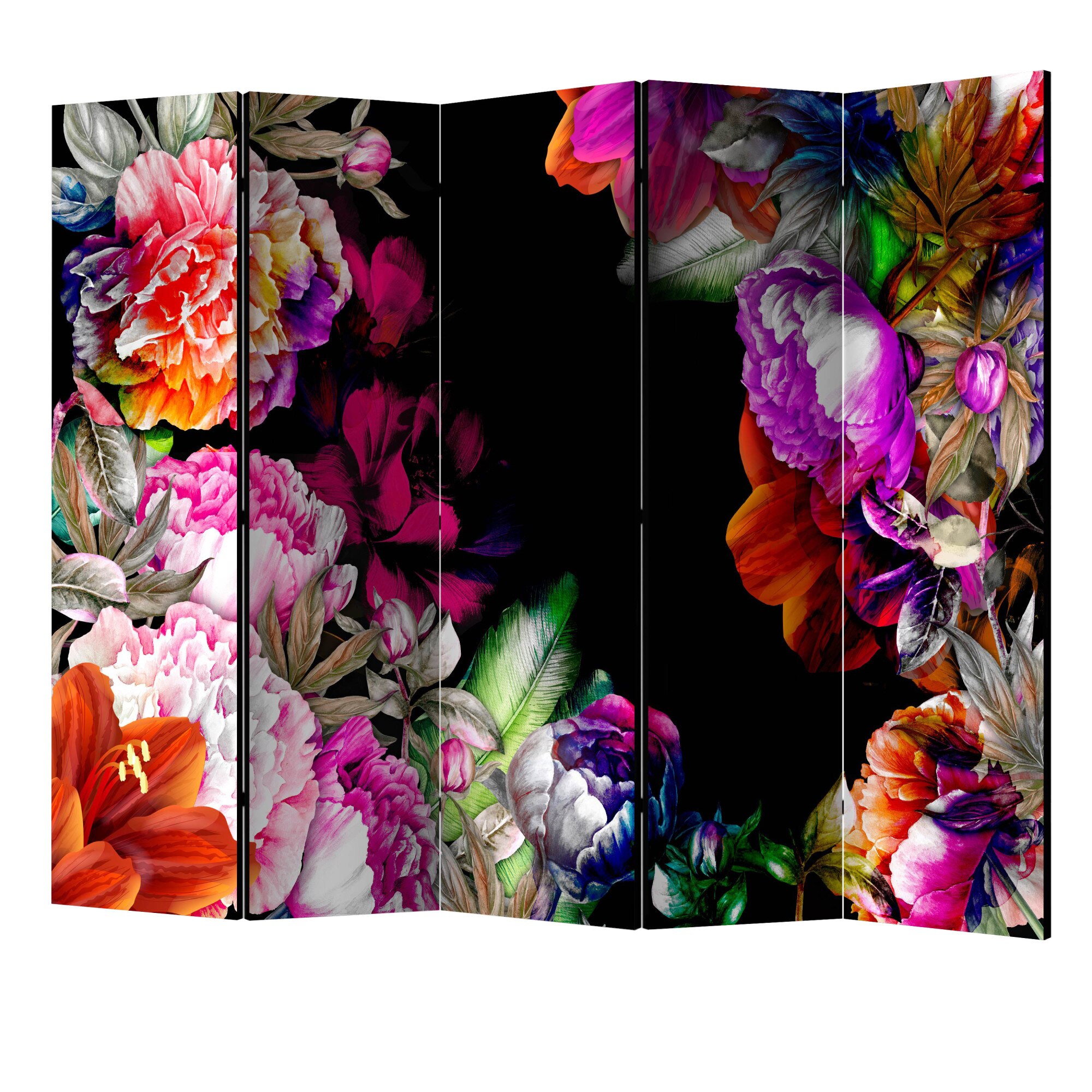 Paravan din 5 parti - Tonuri calde de vara II - 225 x 172 cm