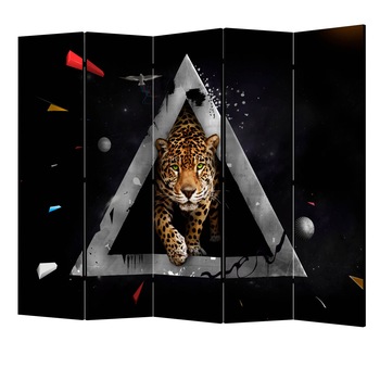 Paravan din 5 parti - Viziunea salbatica a viitorului II - 225 x 172 cm Paravan din 5 parti - Viziunea salbatica a viitorului II - 225 x 172 cm