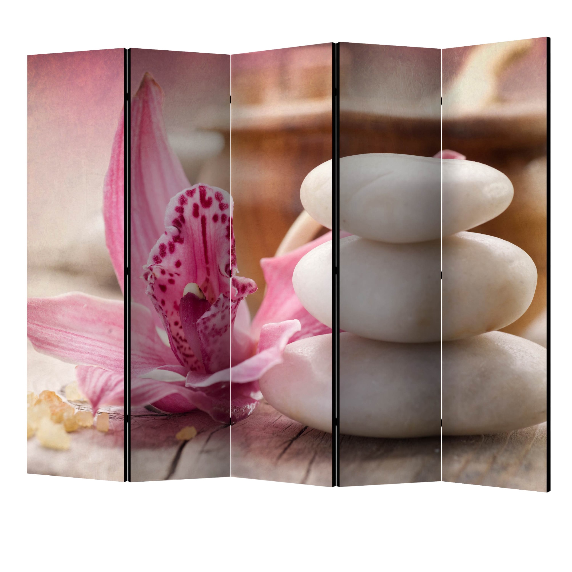 Paravan din 5 parti - Zen si spa II - 225 x 172 cm