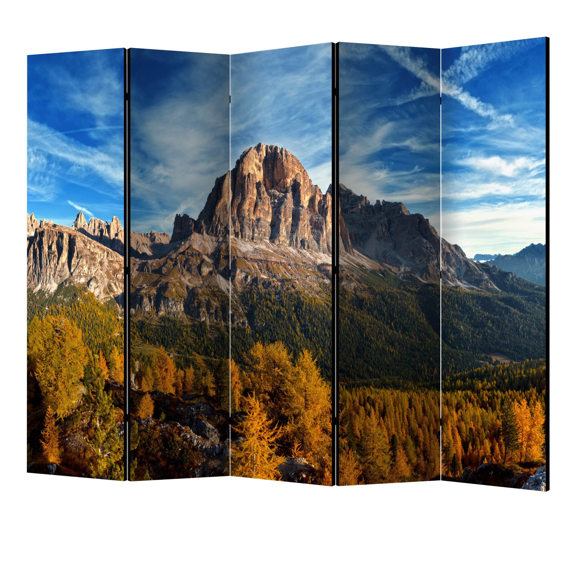 Paravan din 5 parti - Vedere panoramica a dolomitilor italieni II - 225 x 172 cm