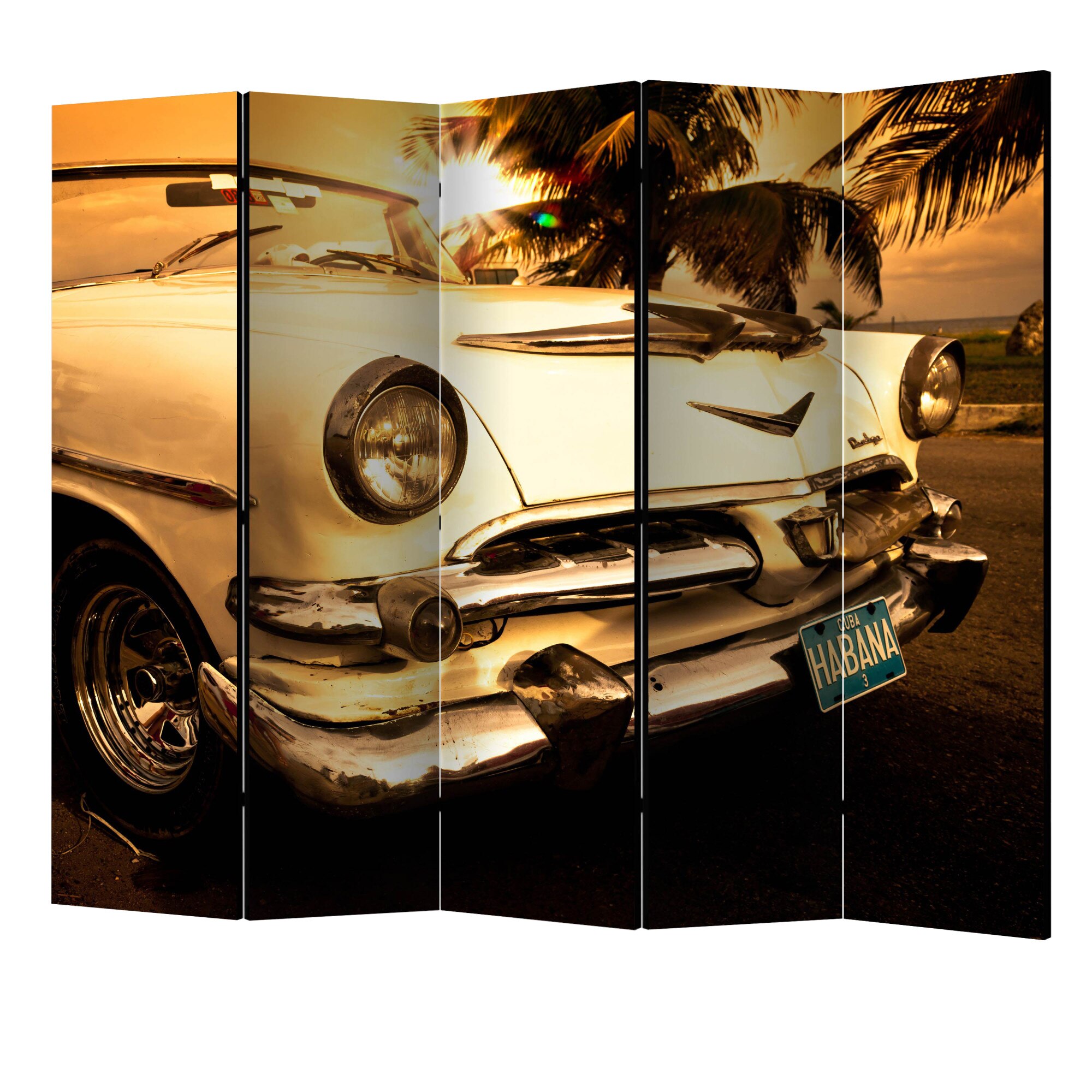 Paravan din 5 parti - Viva havana II - 225 x 172 cm