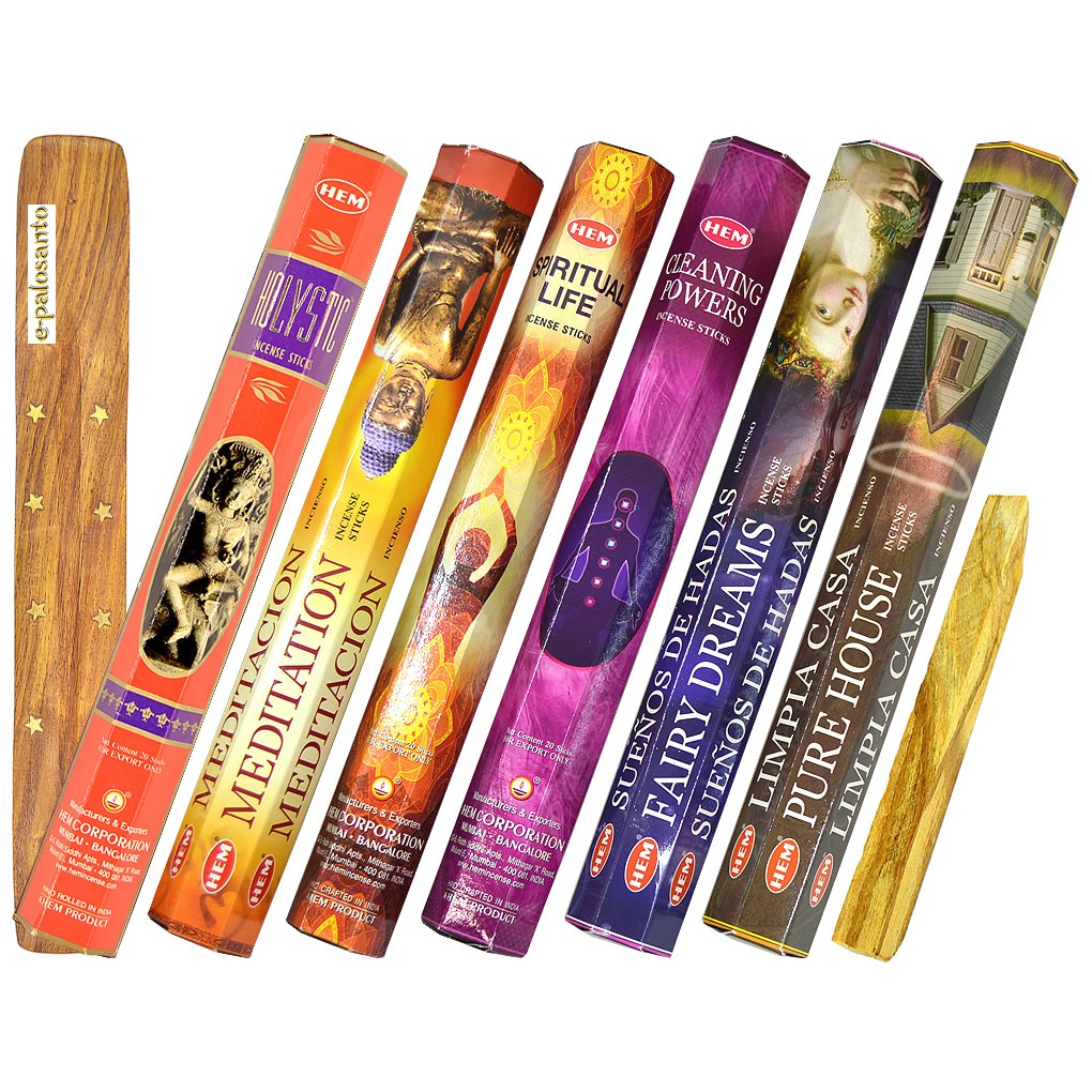Set betisoare parfumate Curatare 6 bucati si Lemn Palo Santo, aromaterapie e-palosanto