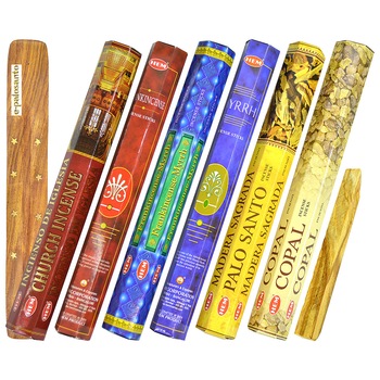 Set betisoare parfumate Rasini Sfinte 6 bucati si Lemn Palo Santo, aromaterapie e-palosanto Set betisoare parfumate Rasini Sfinte 6 bucati si Lemn Palo Santo, aromaterapie e-palosanto