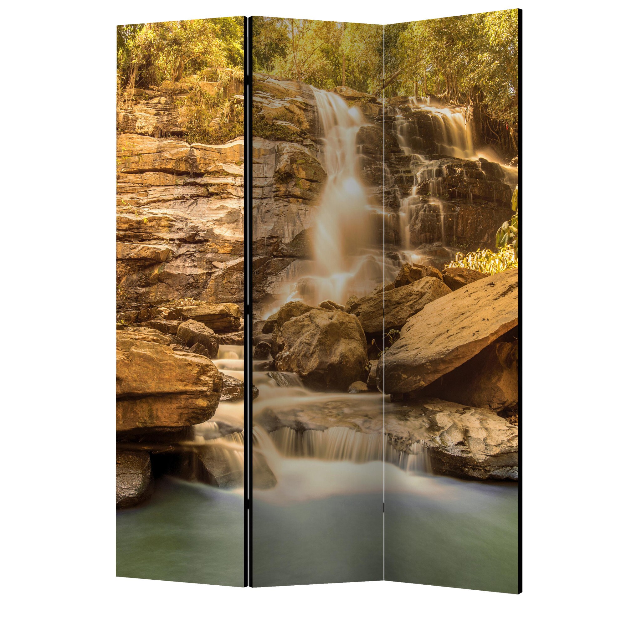 Paravan din 3 parti - Cascada insorita - 135 x 172 cm