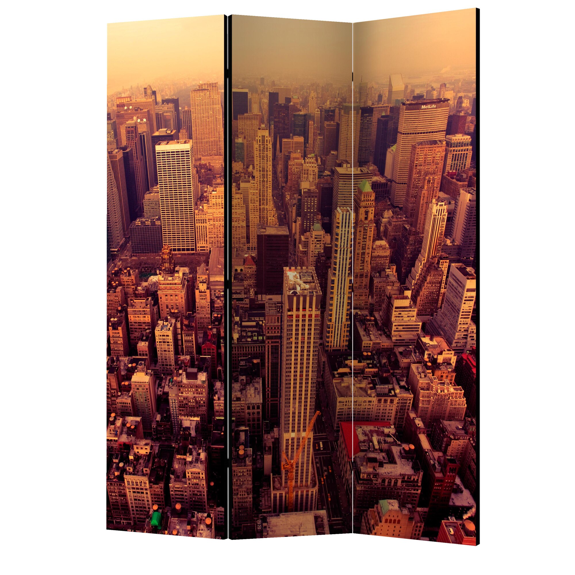 Paravan din 3 parti - Bird eye view of manhattan new york - 135 x 172 cm