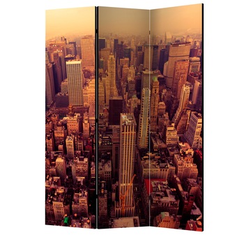 Paravan din 3 parti - Bird eye view of manhattan new york - 135 x 172 cm Paravan din 3 parti - Bird eye view of manhattan new york - 135 x 172 cm