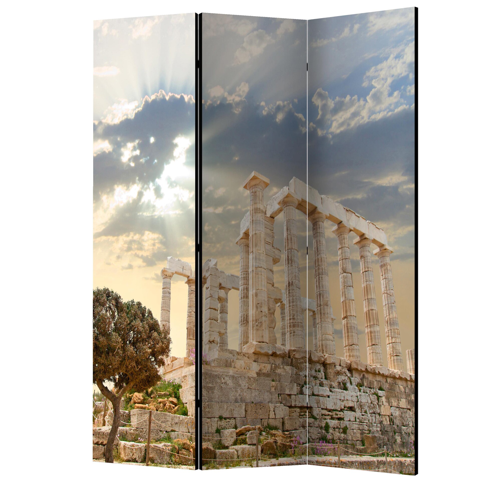 Paravan din 3 parti - Acropola grecia - 135 x 172 cm