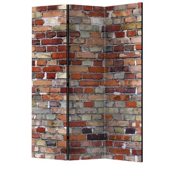 Paravan din 3 parti - Caramida urbana - 135 x 172 cm Paravan din 3 parti - Caramida urbana - 135 x 172 cm