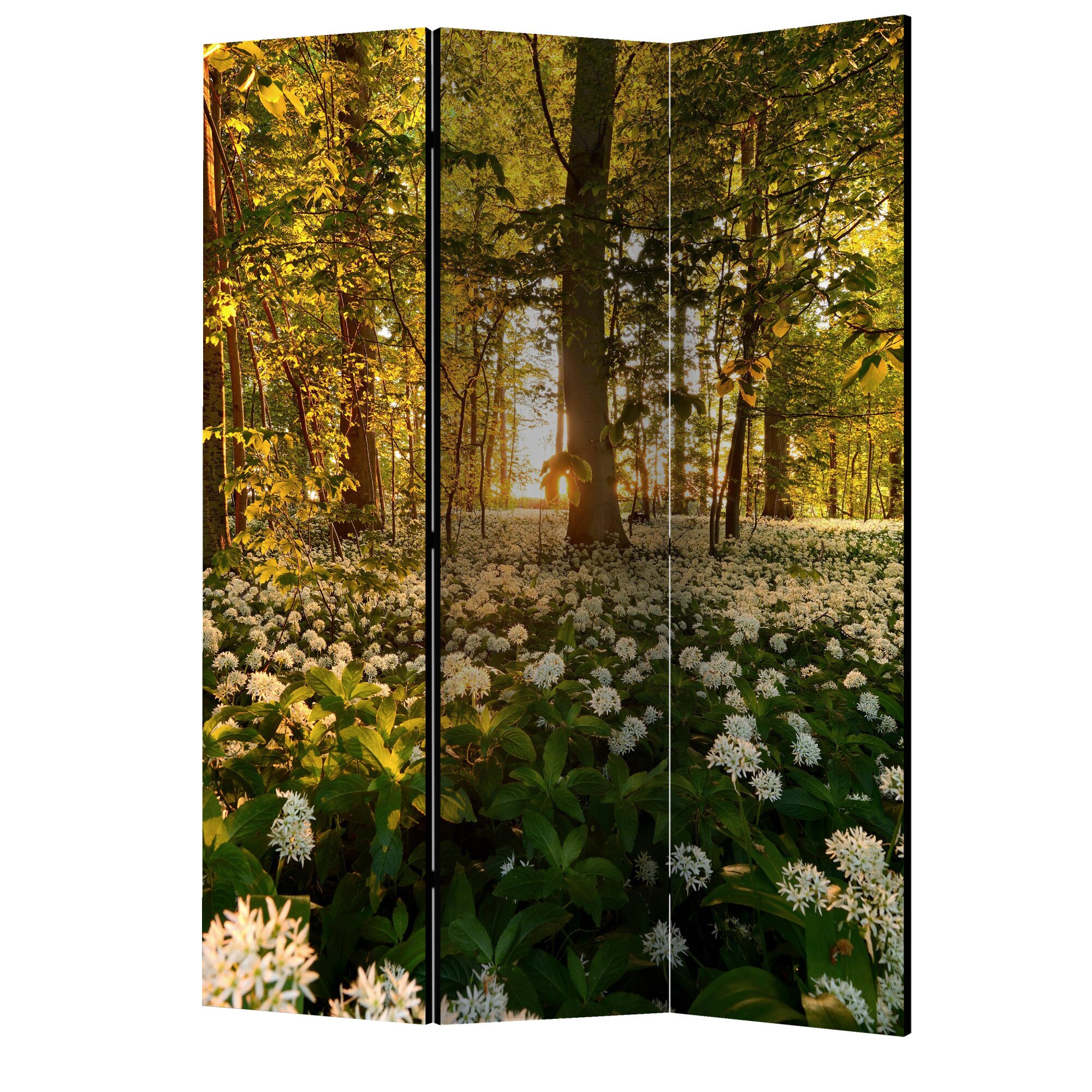 Paravan din 3 parti - Flora forestiera - 135 x 172 cm