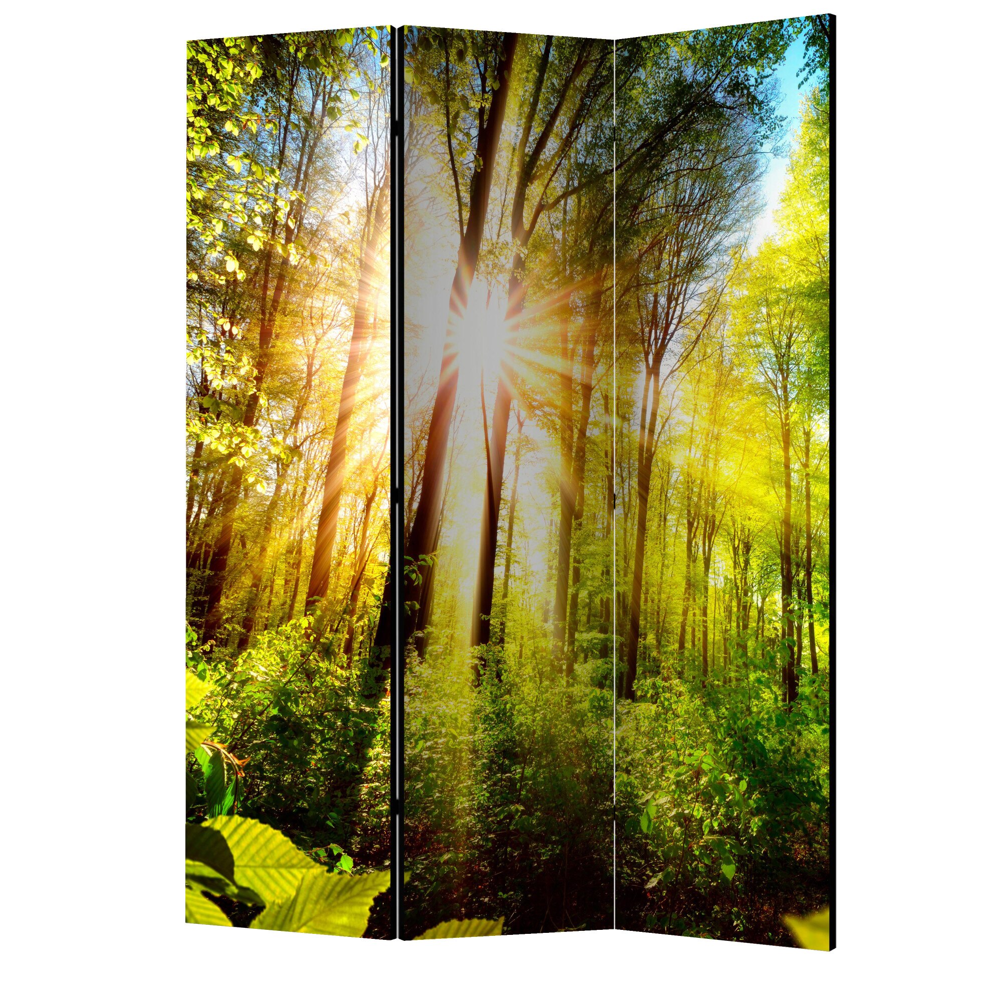 Paravan din 3 parti - Hideout forestier - 135 x 172 cm