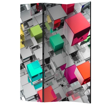 Paravan din 3 parti - Culorile metalului - 135 x 172 cm Paravan din 3 parti - Culorile metalului - 135 x 172 cm