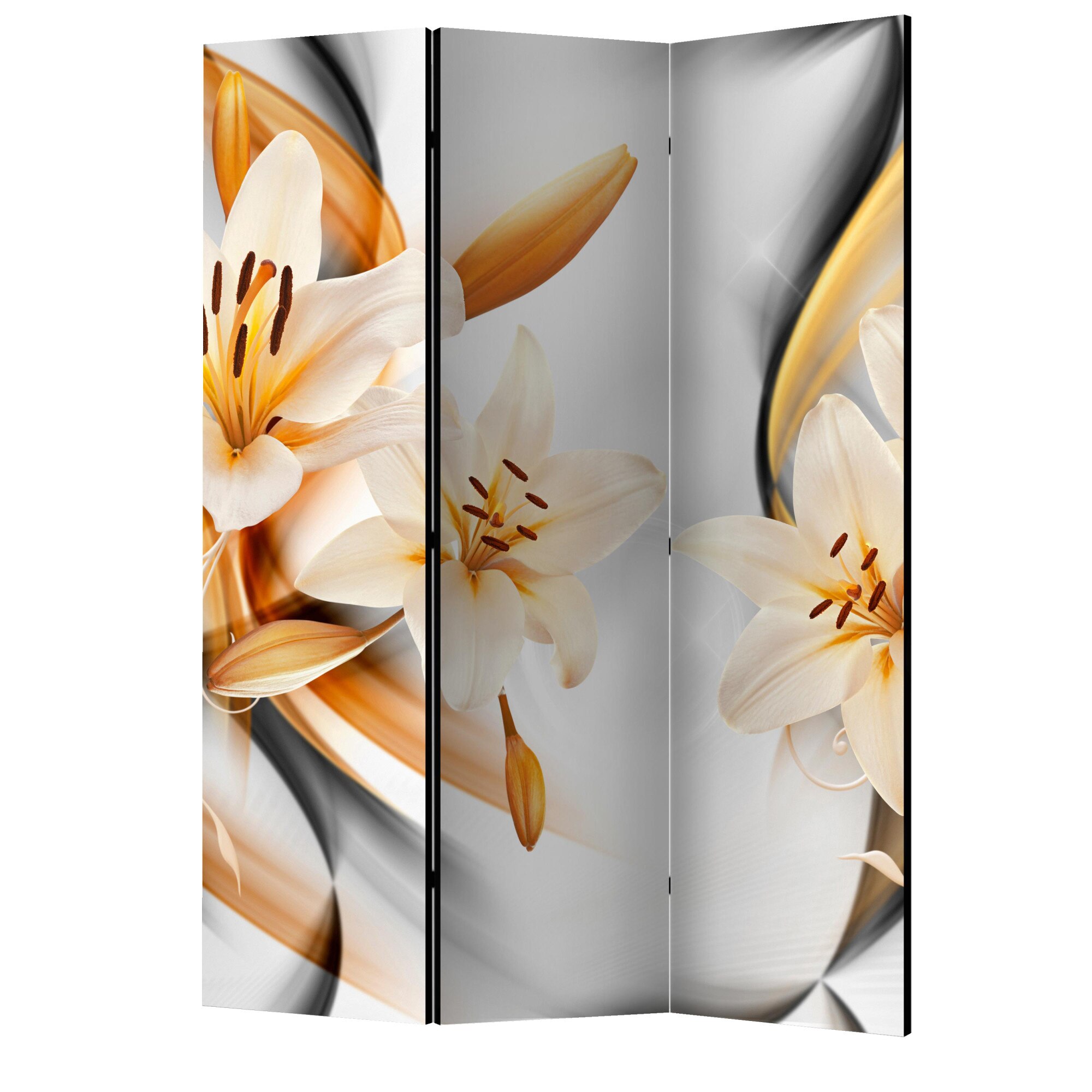 Paravan din 3 parti - Inocenta lily - 135 x 172 cm