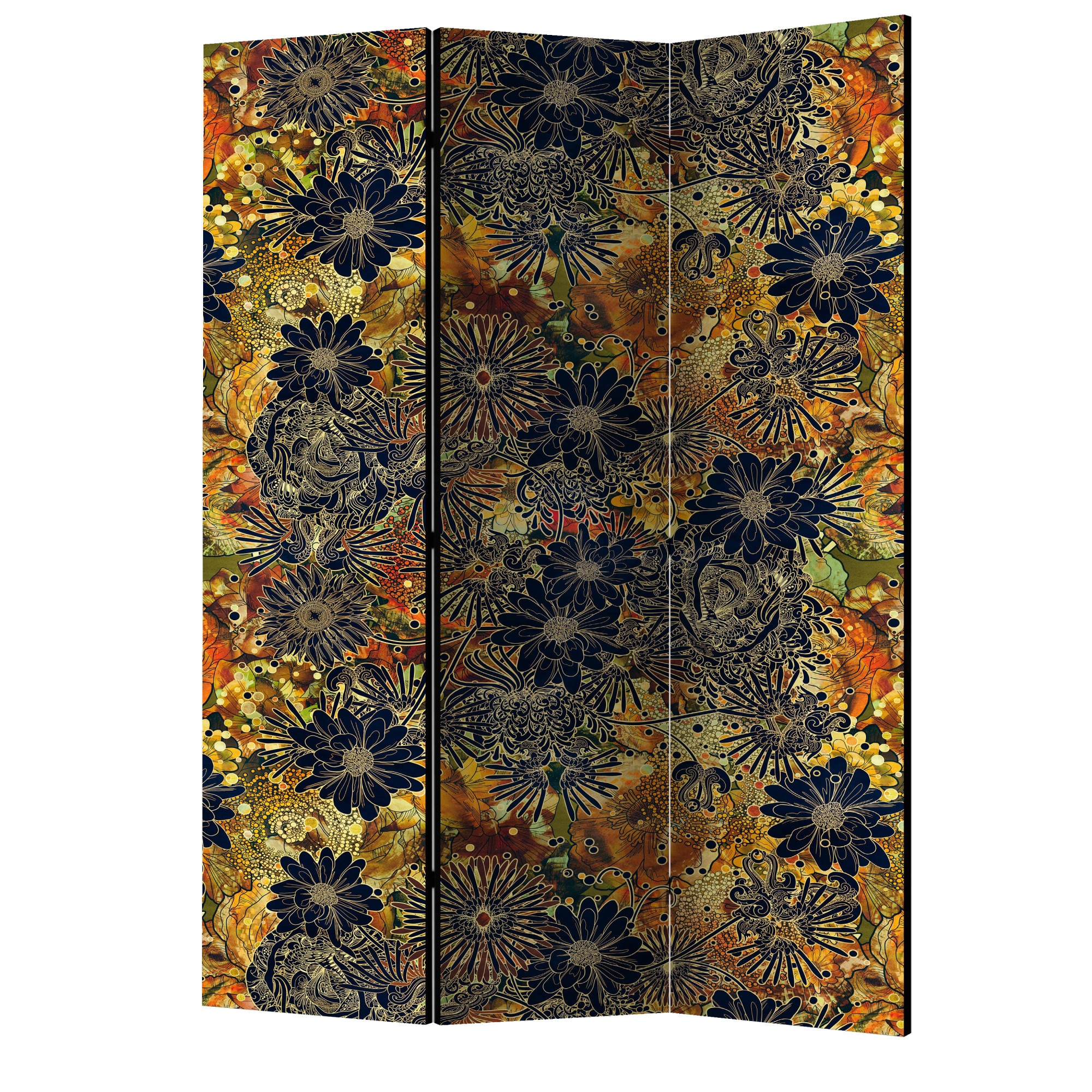 Paravan din 3 parti - Floral nebunie - 135 x 172 cm