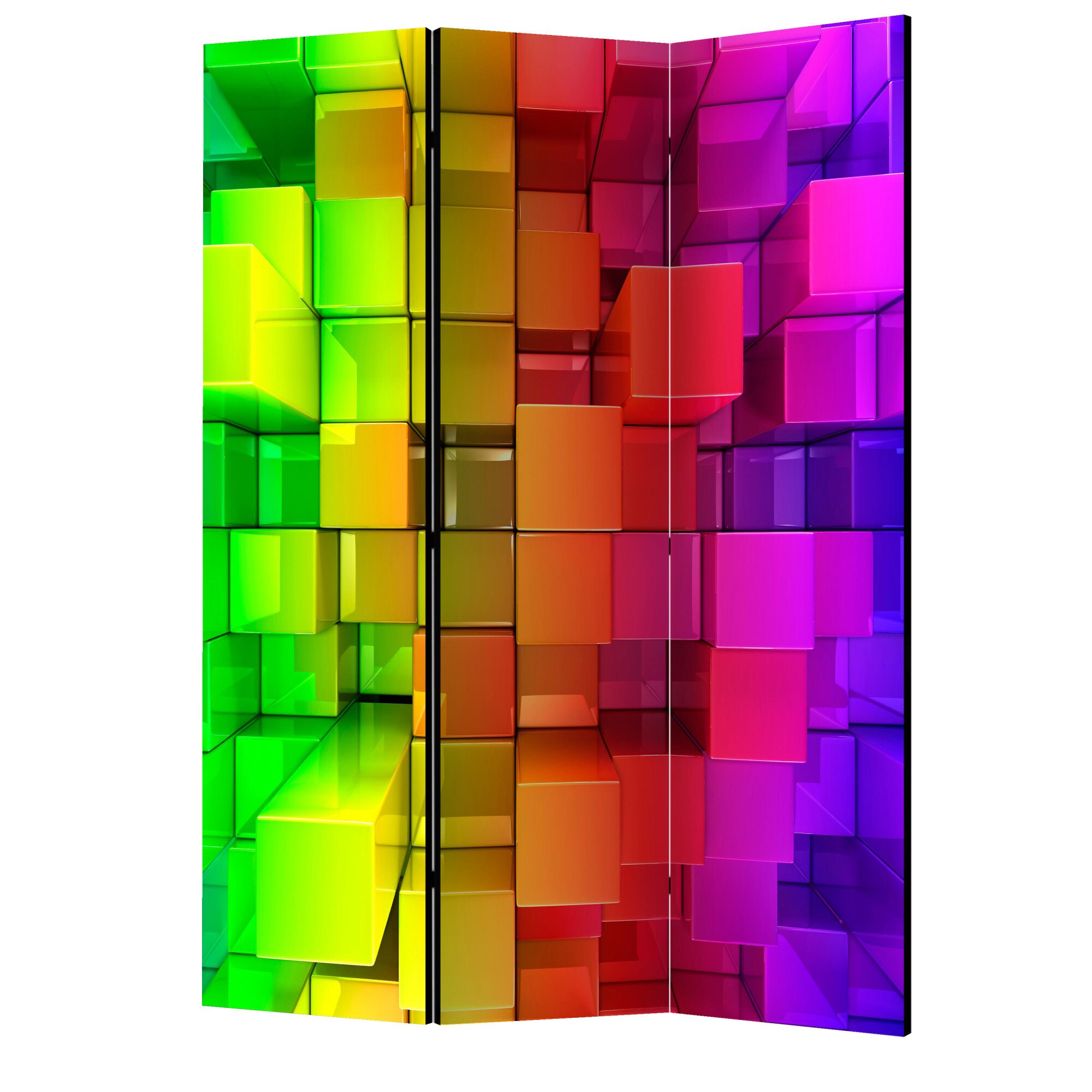 Paravan din 3 parti - Jigsaw color - 135 x 172 cm