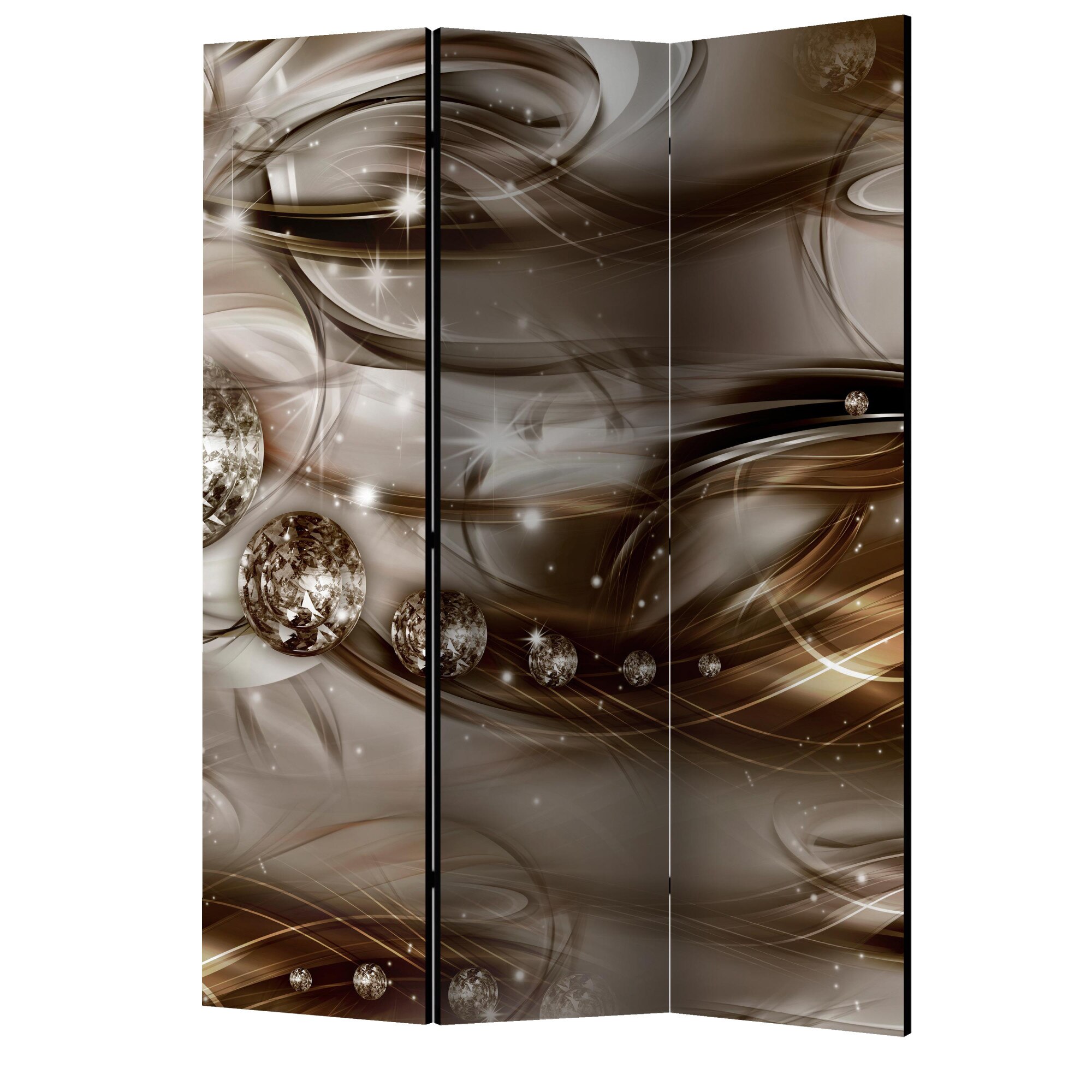 Paravan din 3 parti - Grey river - 135 x 172 cm