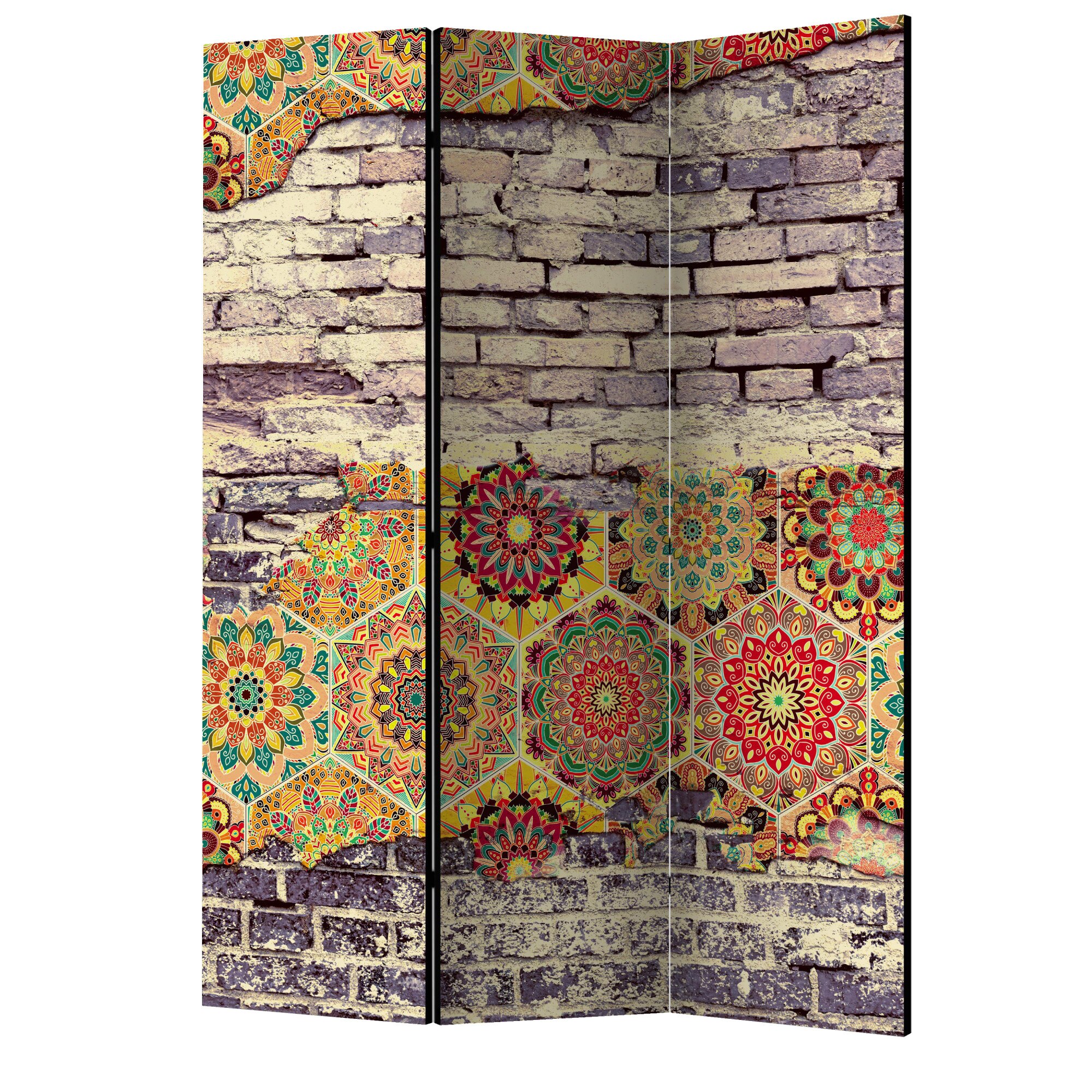 Paravan din 3 parti - Ecuatie colorata - 135 x 172 cm