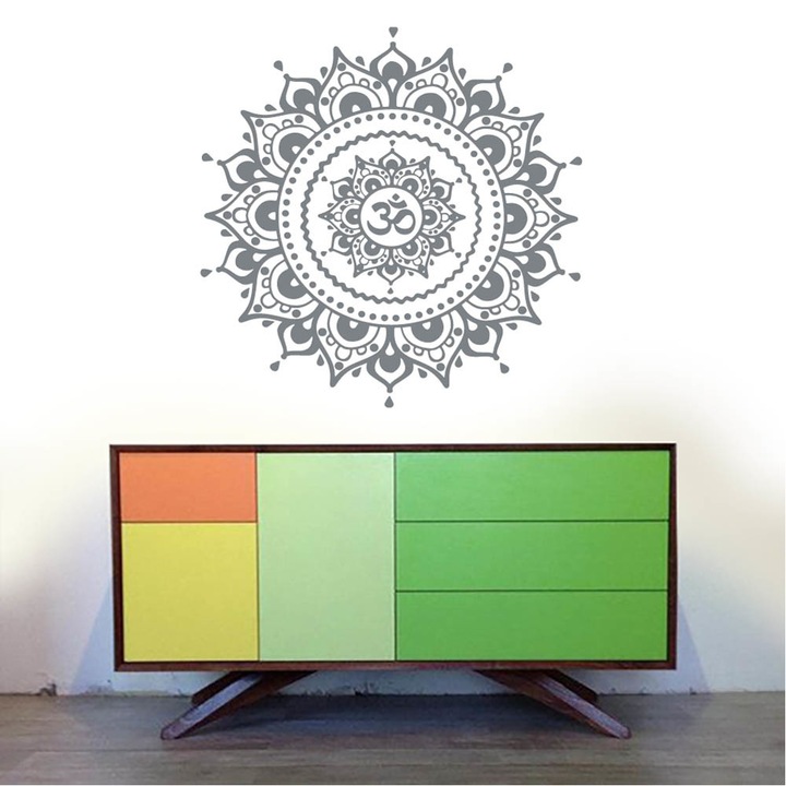 HomeTATTOO - Mandala Falmatrica, faltetoválás 50x50cm Szürke