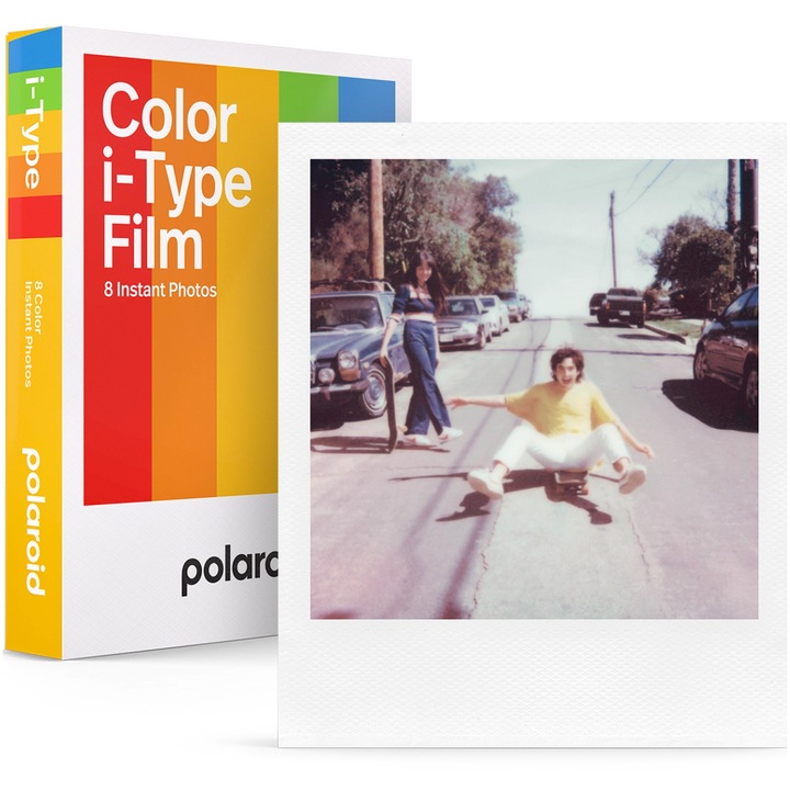 Polaroid színes i-Type film fehér kerettel, 8db instant fotó