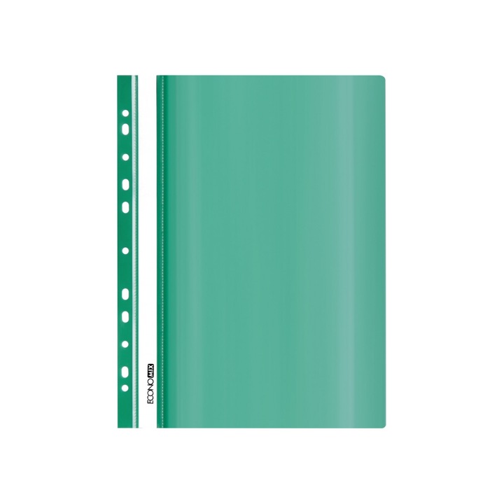 РР папка, Economix, с машинка и европерфорация, зелена