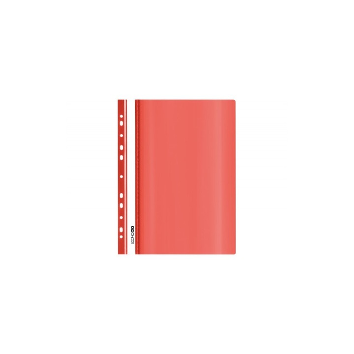 РР папка, Economix, с машинка и европерфорация, червена