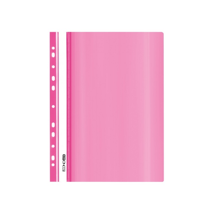 РР папка, Economix, с машинка и европерфорация, розова